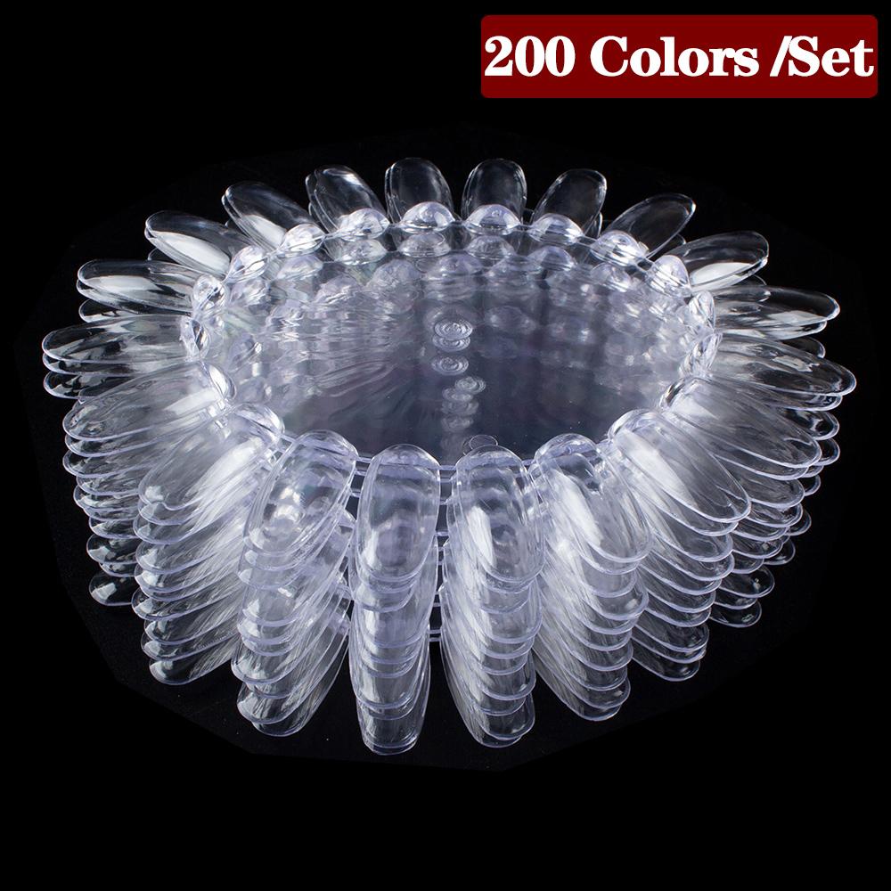 1 компл. для дизайна ногтей, веерная форма, дисплей, естественная диаграмма, гель-лак, образец окраски, тренировка, накладные ногти со съемным кольцом