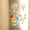 1pc Crystal Glass Sun Shade Chakra Color Ball Prism Tree of Life, Window Hanging Decoration Rainbow Sun Catcher