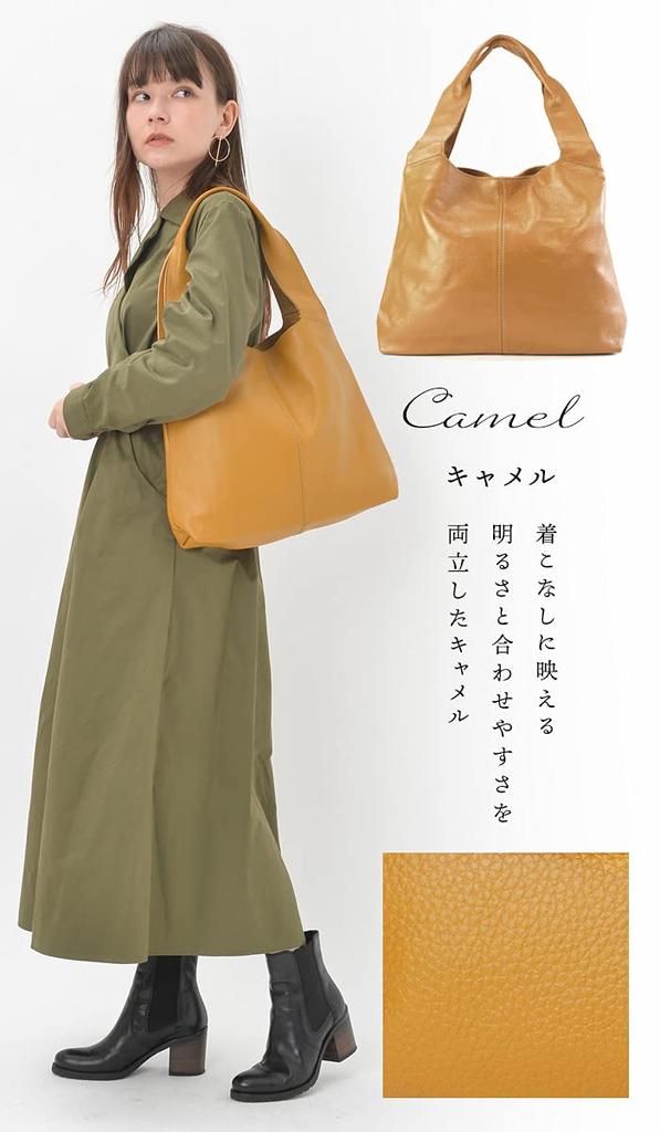 Сумка-тоут из натуральной кожи, кожаная сумка через плечо, большая сумка Manon Plus Camel [Notre Favorie] женская