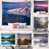 Natural Scenery Tapestry Mountains Lakes Forest Snow Wall Art Tapestry Room Aesthetics Living Room Home Decoration