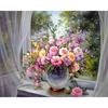 Flower Vase 5d Diamond Embroidery Rhinestones Full Round Diamond Painting