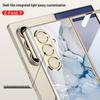 Сердце Мира: Гальванизированный стеклянный чехол для Samsung Z Fold7 - Модный, простой стиль, защитная накладка