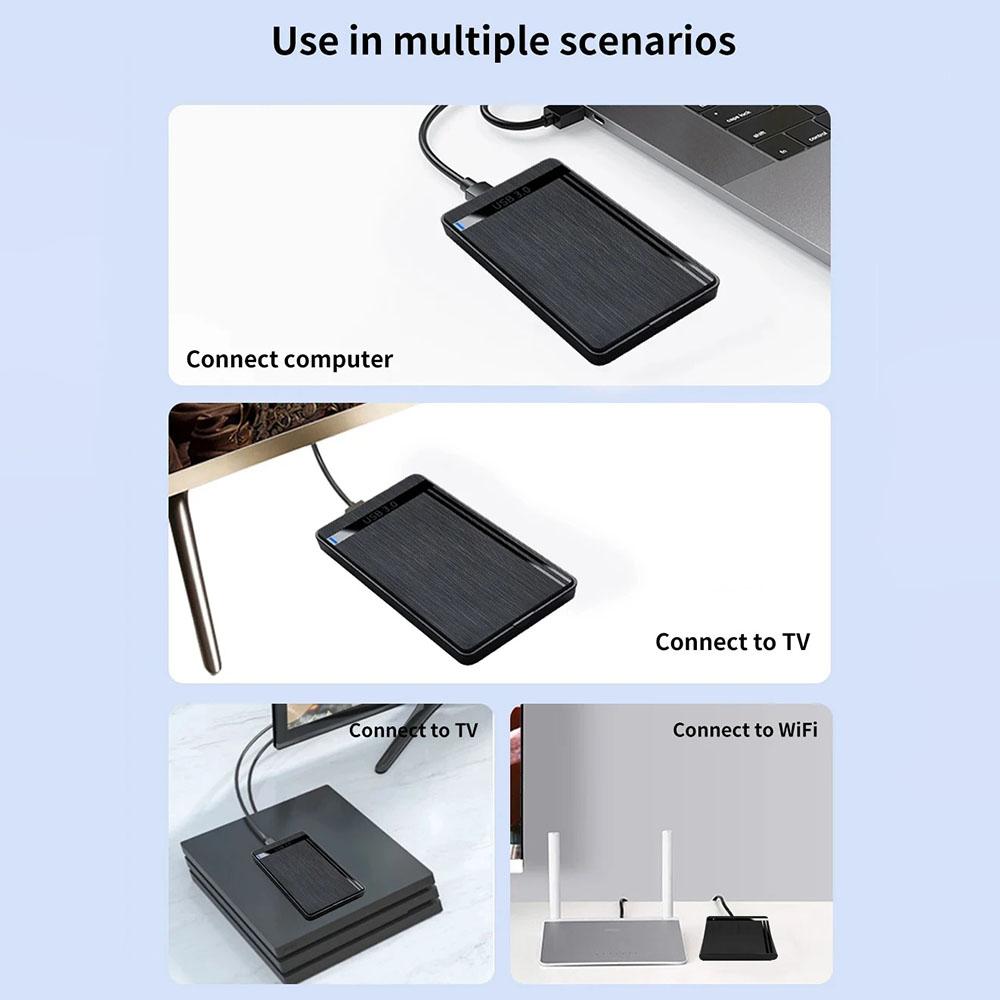 Корпус для жесткого диска Корпус для жесткого диска 2,5 дюйма Поддержка 6 Гбит/с Мобильный Внешний жесткий диск Чехол для ПК Ноутбук