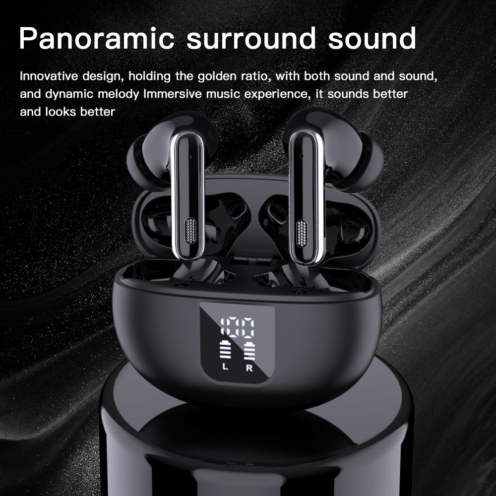 Wireless Digital Display Earphones Low Latency Headset For Game HiFi Stereo Music With HD Microphone Headphone Noise Cancel Waterproof