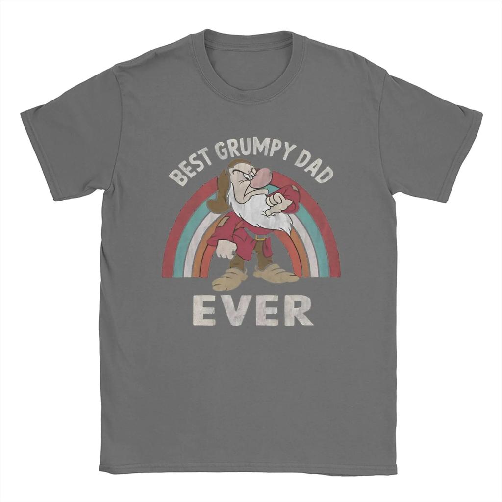 Snow White Best Grumpy Dad T Shirt Cotton Fun T-Shirts Round Neck Cartoon Tees Short Sleeve Merchandise Gift