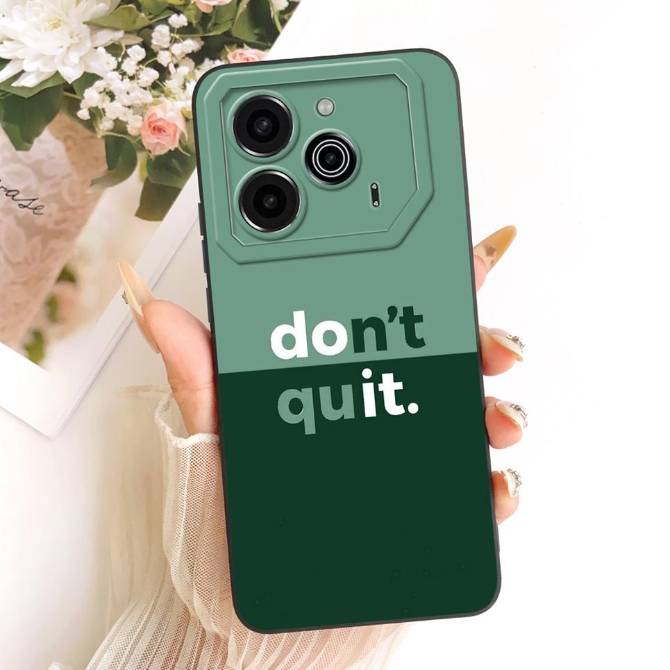 Чехол для телефона Tecno Pova 6 LI7 / Pova 6 Pro LI9, Жидкий силикон, Мультяшный дракон, Забавная кошка, Узор с морским пейзажем, Задняя крышка