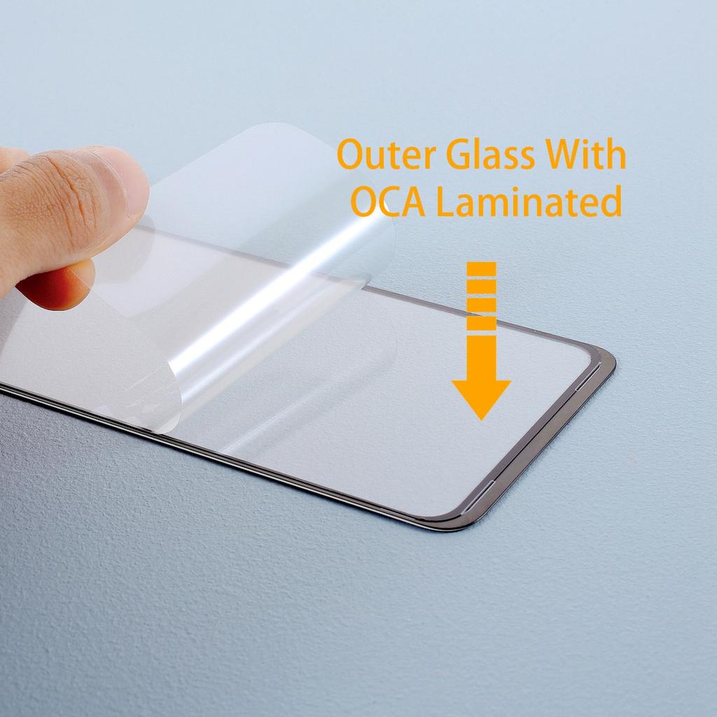 Для Huawei P smart 2021/Y7a/Honor 10X Lite Класс C Экран Стекло Линза+Клей OCA Замена (без логотипа)