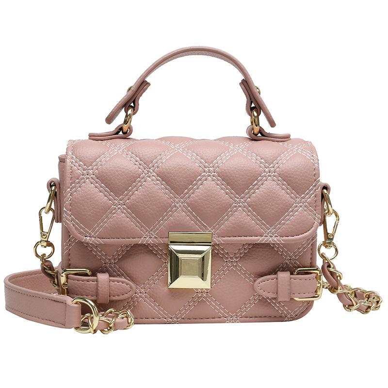 Модная универсальная сумка-мессенджер через плечо с ромбовидной вышивкой, женская, новая весенняя коллекция 2025 года, маленькая квадратная сумка с текстурой