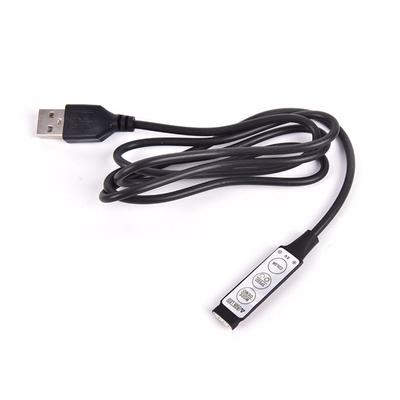 3-х клавишный USB Mini 5V RGB LED кабель контроллер диммер пульт дистанционного управления для 2835 5050 3528 RGB полосы света SMD лампы