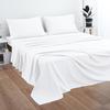 Luxury Brand New Product 100 % Egyptian Cotton Flat Sheet With 2 Pillow Case - 600 Thread Count , Queen Size , 90 X102 Inch , White Plain