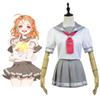 Love Live Sunshine Aqours Така́ми Чи́ка Униформа Матроска Костюм для косплея Юбка Для поклонников аниме