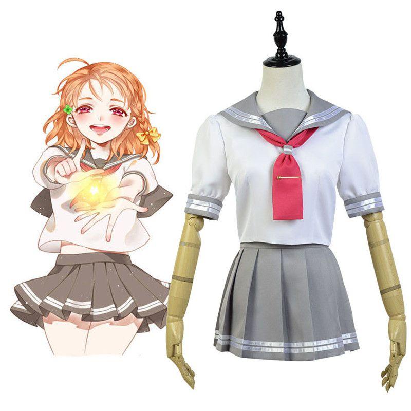 Love Live Sunshine Aqours Така́ми Чи́ка Униформа Матроска Костюм для косплея Юбка Для поклонников аниме