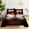 Red Rose Bed Sheets and Pillowcases for Double Beds Single 3D Flower Bedsheets Set with Pillow Case 2pcs 3pcs Queen Full Size