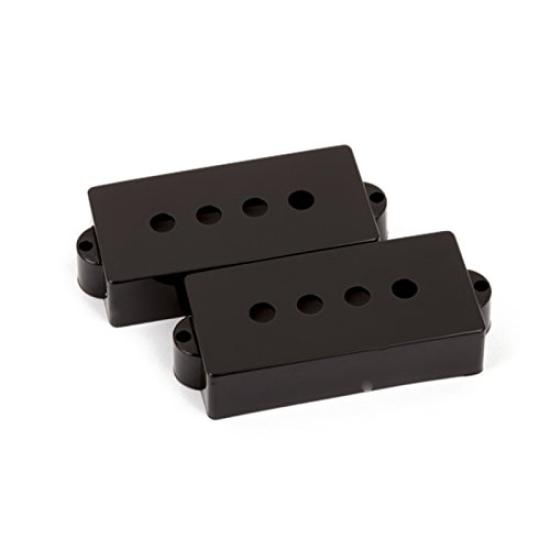 Fender Pure Vintage Precision Bass Pickup Black Covers, (2-pack)