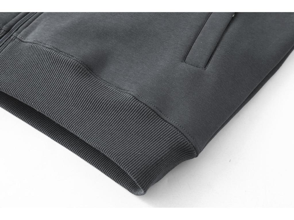 Men's Winter Stand-Up Collar Cardigan Coat - Simple, Fashionable, Long Sleeve