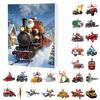 2025 Transportation Advent Calendar 24 Days Christmas Countdown with Collectible Train Plane Pendants Holiday Gifts for Toddler Boys Kids