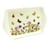 [R6734] - Small Multi-colored Beige 'Romantic Butterflies' Tray - 21x14 Cm