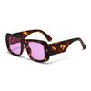 Wide Leg Sunglasses Men'S And Women'S Large Frame Versatile Fashion Retro Sunglasses Leopard Print Sunshade Glasses