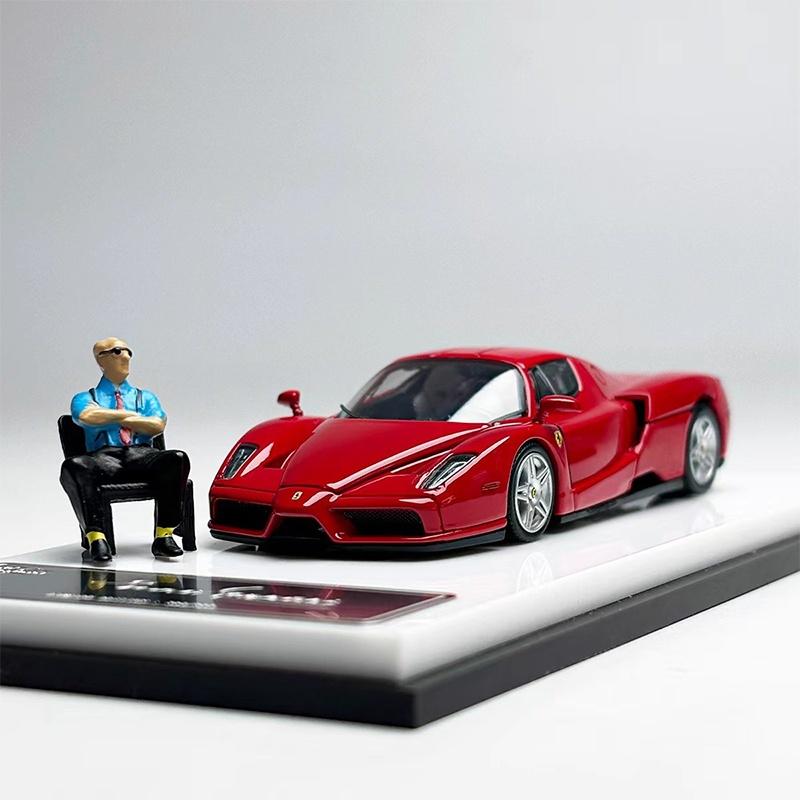 King Model 1:64 Enzo Figure Edition Simulation Alloy Open-lid Miniature Die-cast Car Model Custom Toys Gift Collectible Ornament