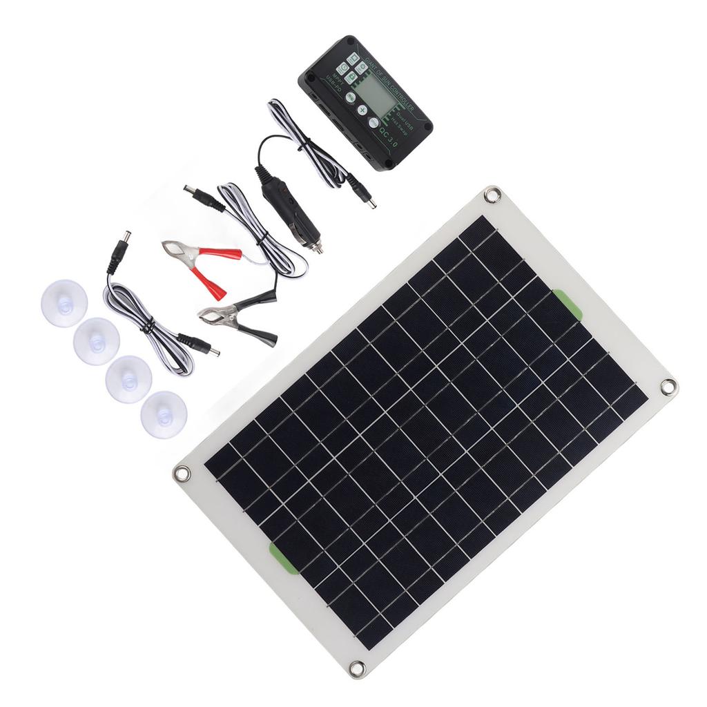50W Solar Panel Charger Monocrystalline Silicon 30A Charge Controller Solar Panel Kit for RV Marine