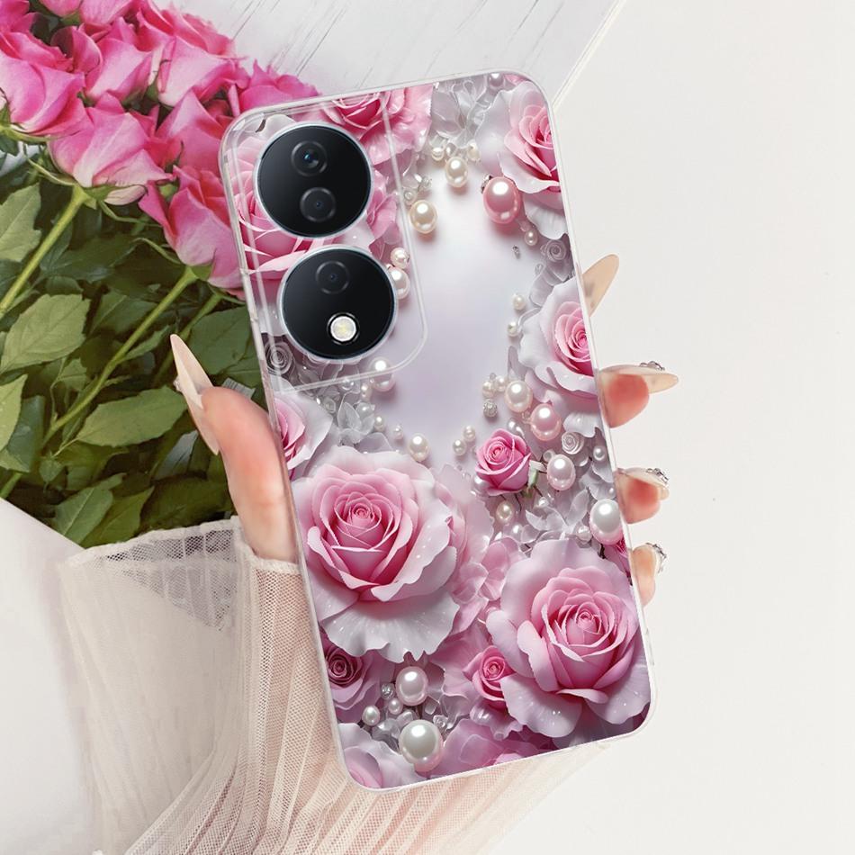 For Honor X7b CLK-LX2 2025 Cute Flower Butterfly Cat Painted Case For HonorX7b X 7B 4G 5G Soft Silicone TPU Phone Cases