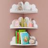 Corner Display Shelf 3 Pieces Cloud Wall Bookshelf Wooden Corner Rack Display Shelves for Home Decor Books Toys Bedroom Baby
