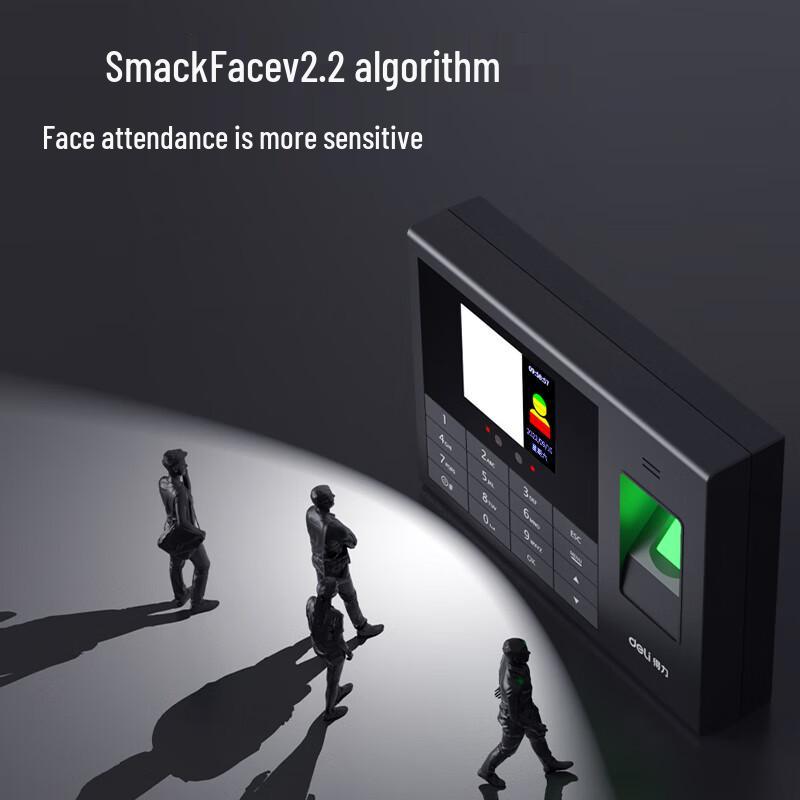 Deli 3765W Facial Recognition Time Clock CN plug (adapter included)