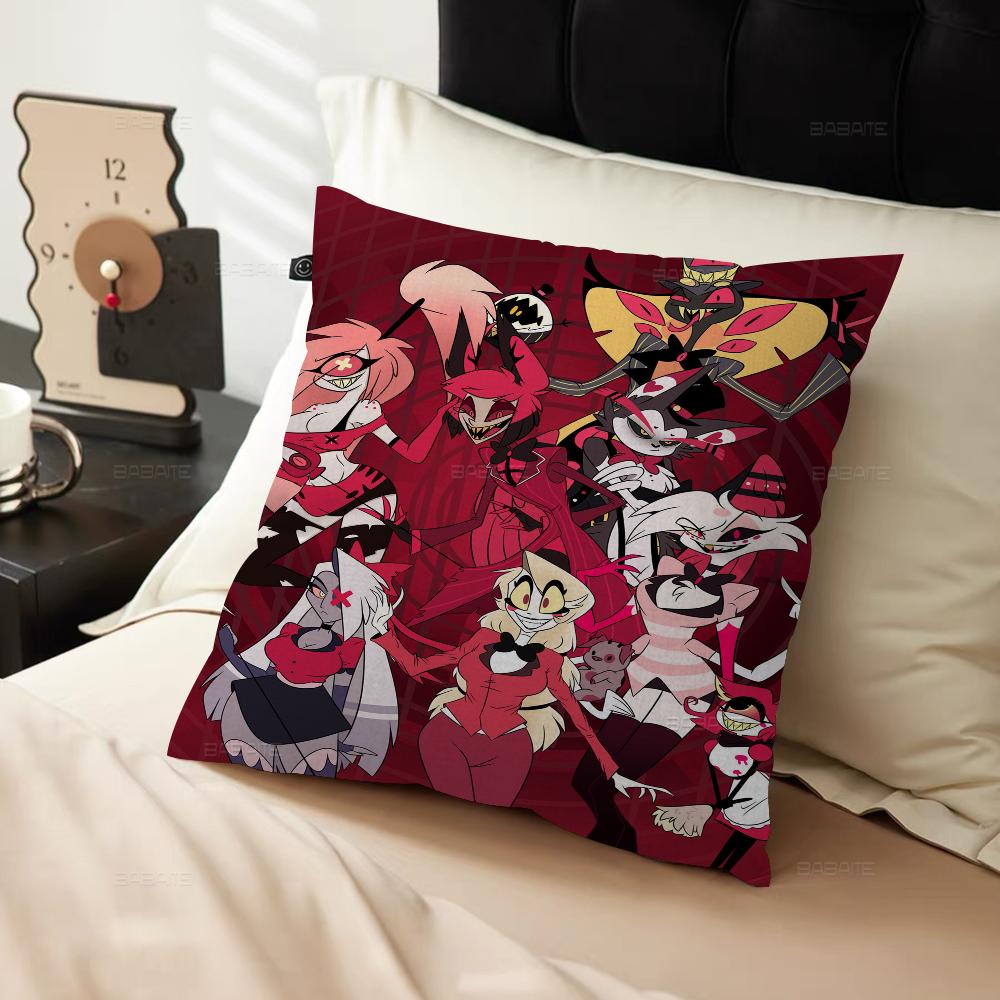 Чехол на подушку с принтом мультфильма Hazbin Hotel Для спальни, комнаты и гостиной, декоративный чехол для подушки на диван