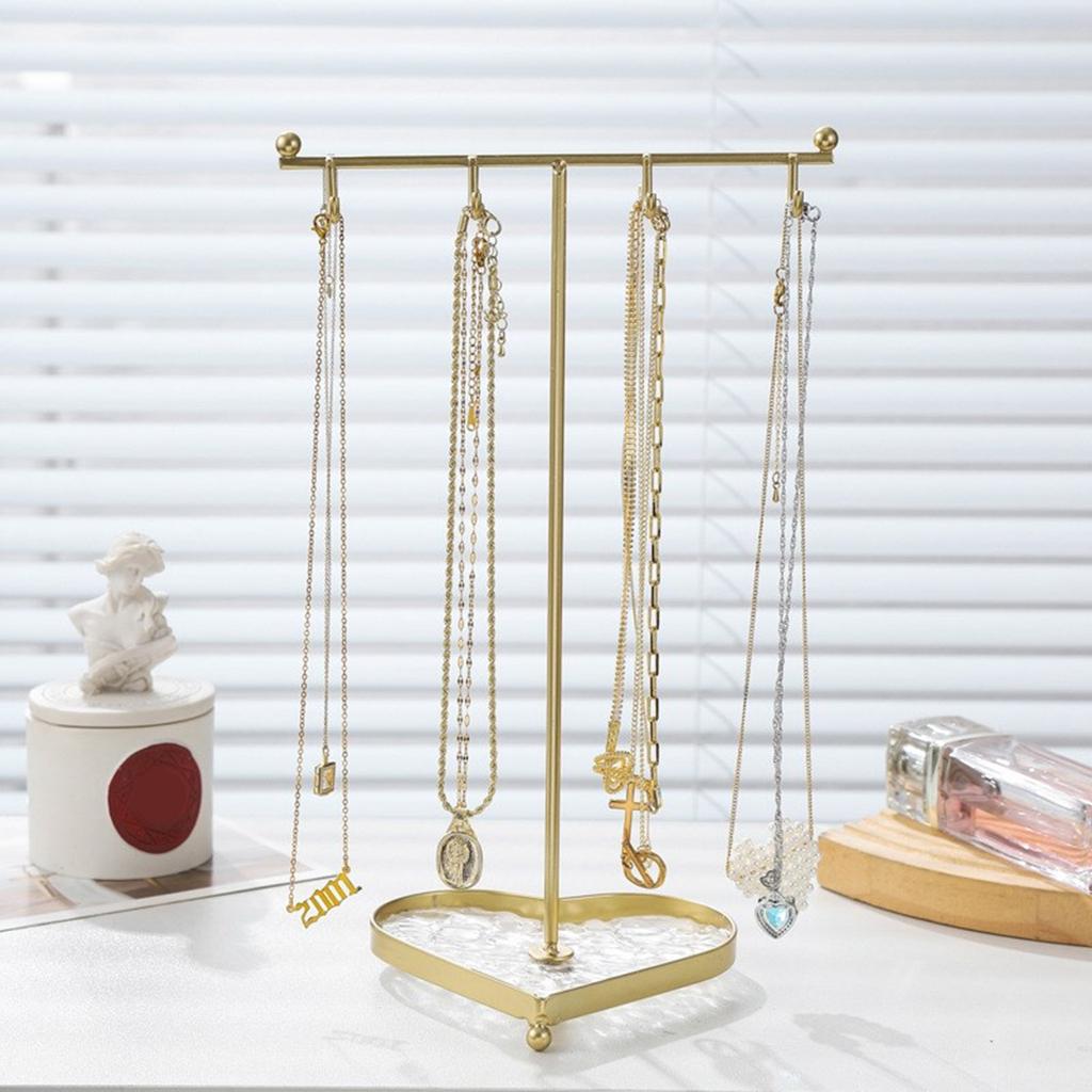 Adjustable Earring Storage Rack Modern Jewelry Stand with Tray and Bracket Support Jewelry Presentation Shelves