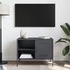 VidaXL Meuble TV anthracite 68x39x50,5 cm acier, support TV, buffet TV, meuble multimédia, banc TV, armoire hifi 842998