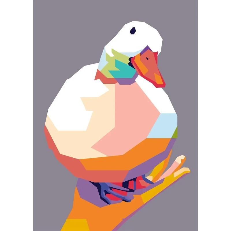 Cute Goose Wall Poster Canvas Printing Fashionable Aesthetics Natural Canvas Decoration Gifts Popular Room Home Villa Decoration