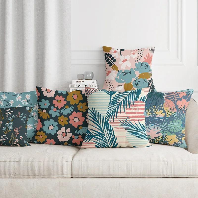 Цветочный узор Декоративная наволочка Офис Гостиная Автомобиль Украшения Дома Наволочка