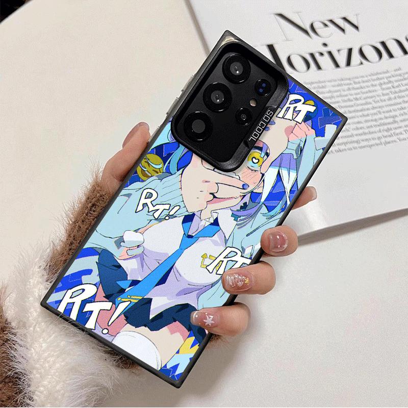Аниме Кавайная Девушка Ins Стиль Мягкий Чехол для Телефона для Samsung Galaxy S24 S25 FE S26 Edge S23 Ultra S22 Plus S21 + Ударопрочный Задний Чехол