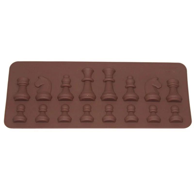 A Set Silicone Fondant Cake Ice Cube Mould Chocolate Baking Tray Chess Mold Sugar Craft Baking Bakeware Kitchen Tool Wholesale