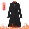 Teluoman Elegant Women's Mid-Length Wool Blend Coat