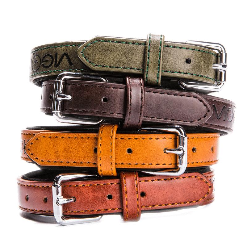 Кожаный ошейник для собак из искусственной кожи, водонепроницаемый ошейник для собак с защитой от длины, ошейник для домашних животных с напечатанными буквами