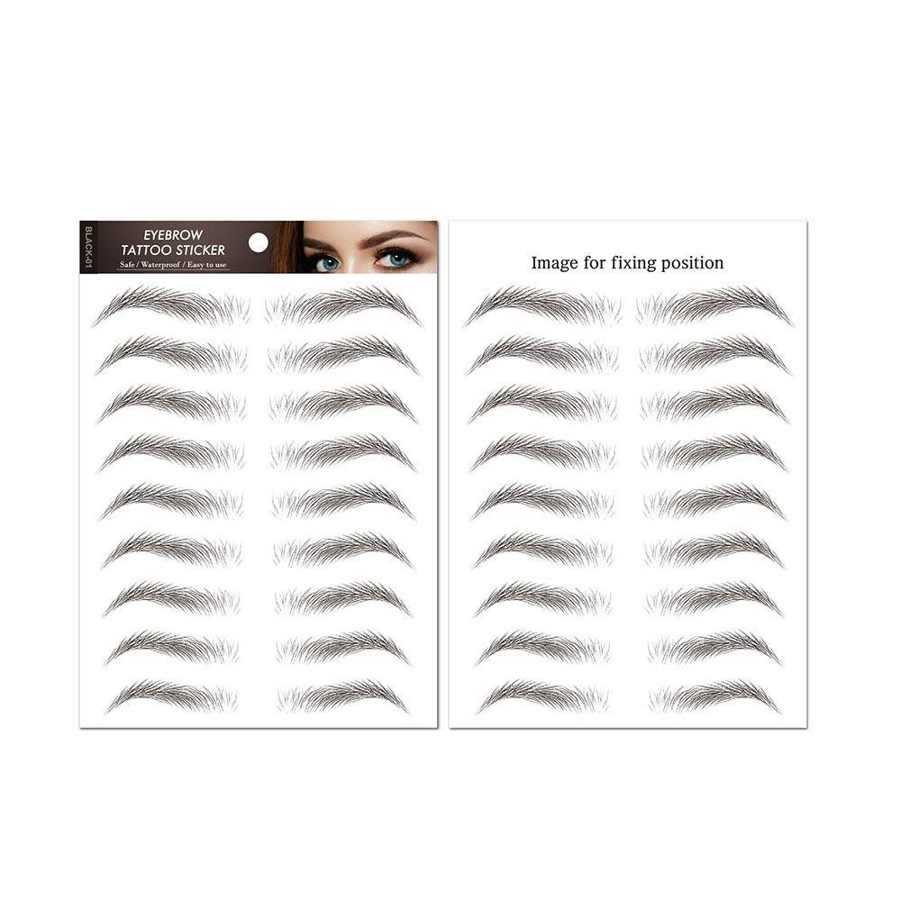 Косметические 6D татуировки для бровей Наклейки Моделирование бровей Наклейки для бровей Переводные картинки для воды