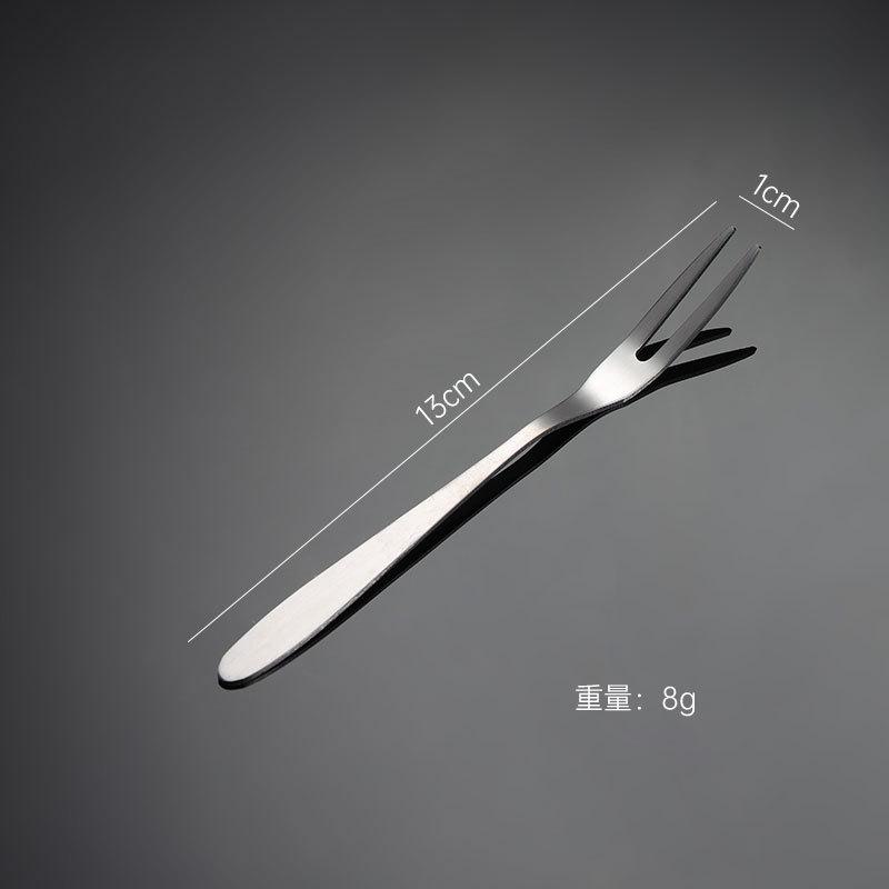 Customized 304 stainless steel fruit fork, moon cake, knife and fork 410 gift tableware, various quality laser stamp production