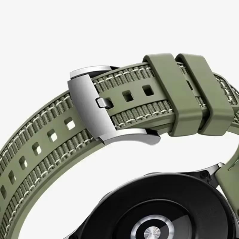 22-мм композитный силиконовый ремешок для Amazfit T-Rex3 Pro 48 мм Плетеный нейлоновый браслет для Amazfit Helio/Bip 6-5/Balance 2 Спортивный ремешок