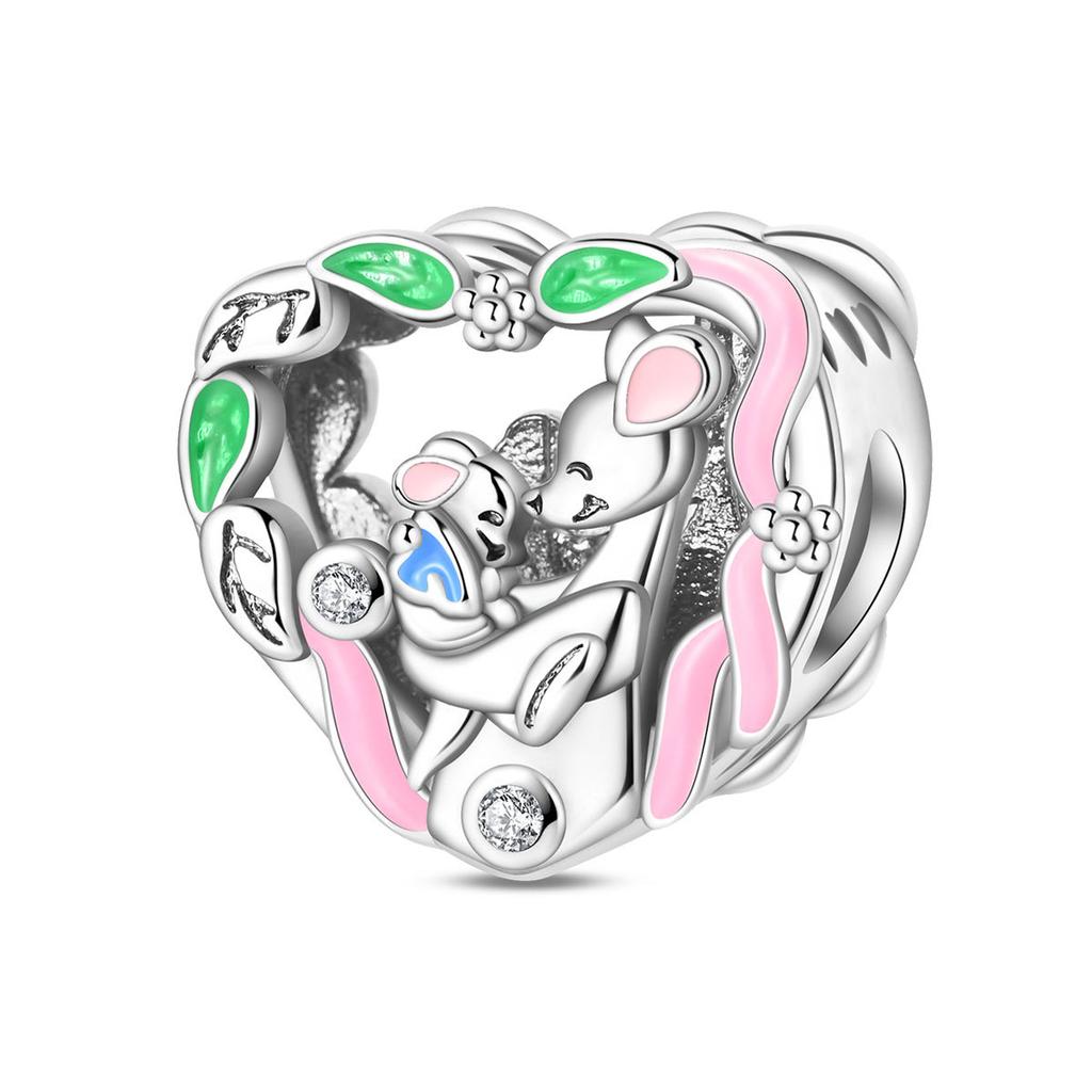 2026 Family Relatives Valentine's Day Charm Beaded Pendant DIY Jewelry Bracelet Necklace Accessories 925 Silver
