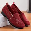 Women's Embroidered Loafers Breathable Mesh Slip-On Mom Shoes Traditional Chinese Style Spring Casual Comfort Lightweight