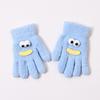 1 пара женских перчаток из кораллового флиса, мультяшные глаза, рты-сосиски, пятипалые термоперчатки, для улицы, для велоспорта, для холодной погоды, зимние, теплые, толстые перчатки