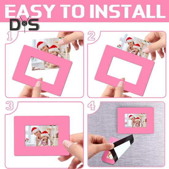 6/12 шт. Магнитная фоторамка на холодильник магнит картина искусство живопись плакат витрина рамка домашний офис украшение на холодильник ПВХ фото держатель