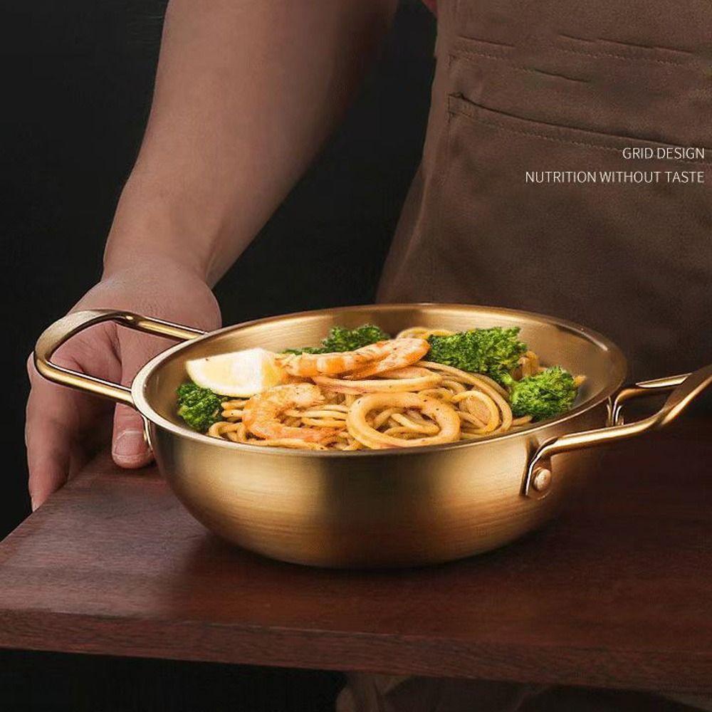 Stainless Steel Saucepan Cookware Picnic Snack Plates Paella Pan Home Cooking Seafood Rice Pot