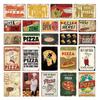 Delicious Bakery Food Metal Painting Wall Art Metal Tin Signs Cafe Kitchen Decor Pizza Poster Vintage Plaque Wall Kitchen Decor