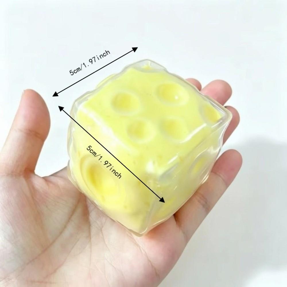 Non-Rebound Cheese Fidget Toy Non-Bounce Cheese Squeeze Ball Cheese Squishy Toy Party Gifts
