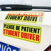 Driver Magnet Driver Bumper Magnetic Reflective Sticker for Car Please Be Patient Student Driver Magnet Reusable Signs
