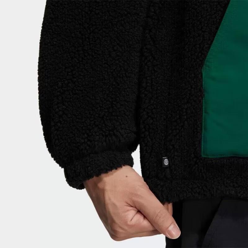 Adidas Оригинальная флисовая куртка унисекс с вышитым логотипом трилистника в стиле пэчворк, разноцветная HY7233