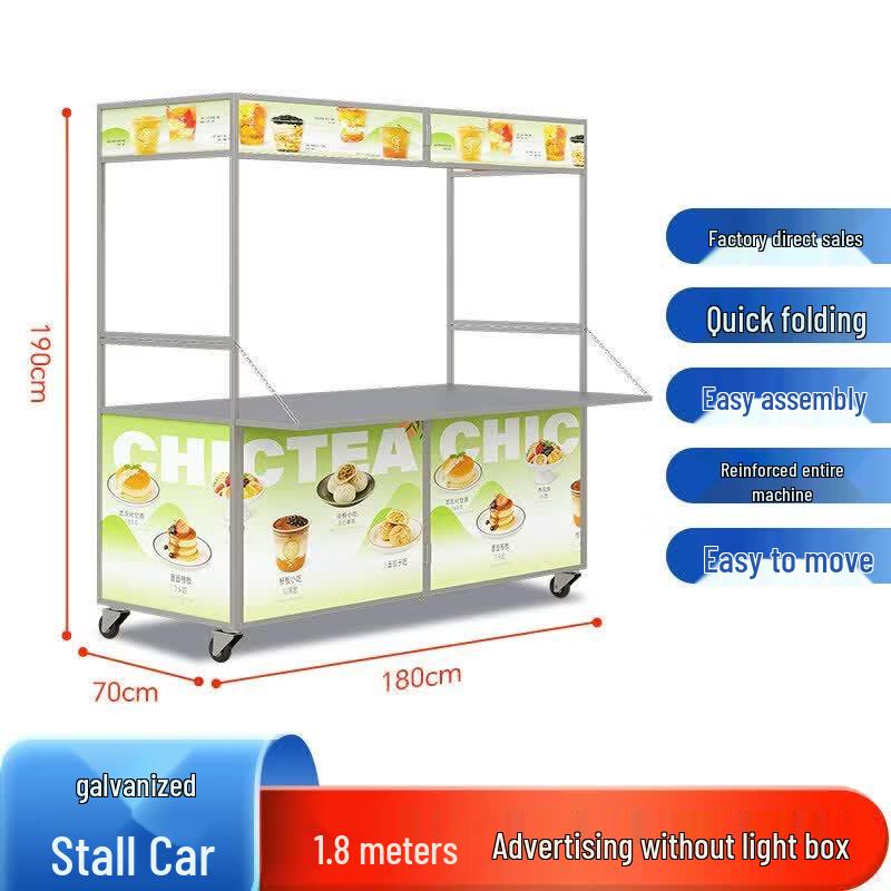 Multi-functional Folding Commercial Stall Cart