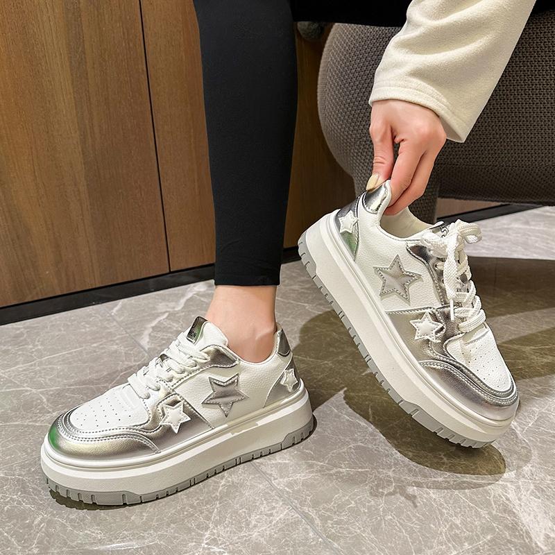 Модные женские повседневные кроссовки на платформе, кеды для скейтборда со звездой, кроссовки смешанных цветов для бега, спортивная обувь, теннисные туфли, кроссовки для ходьбы на открытом воздухе